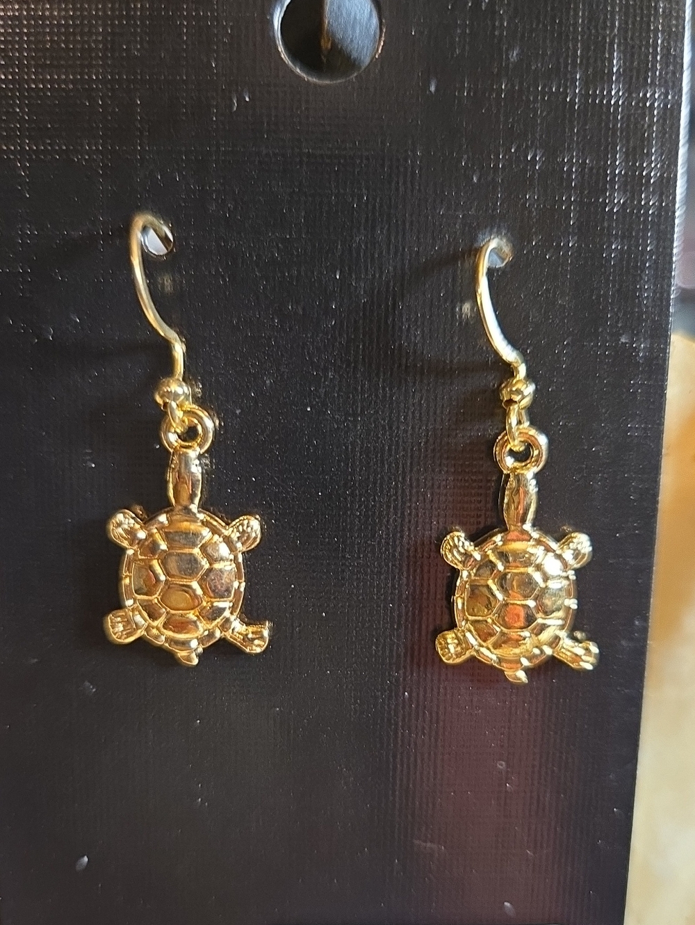 Gold Turtle Dangle Earrings - Women Jewelry